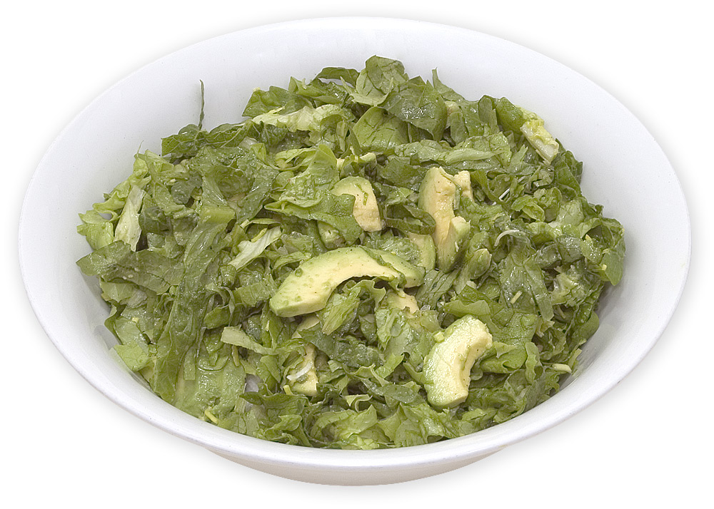 Salat med avocado og rucola